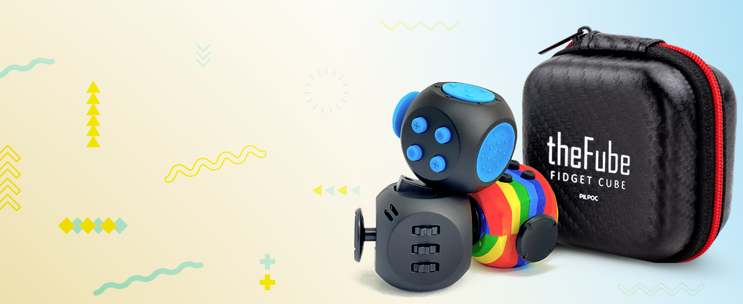Pilpoc Fidget Cube: 6-sided fidget toy, perfect stress-reliever, compact, and versatile.