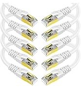 KASIMO CAT 8 Ethernet Cable Shielded SFTP Internet Network Patch Cord, Heavy Duty High Speed LAN ...