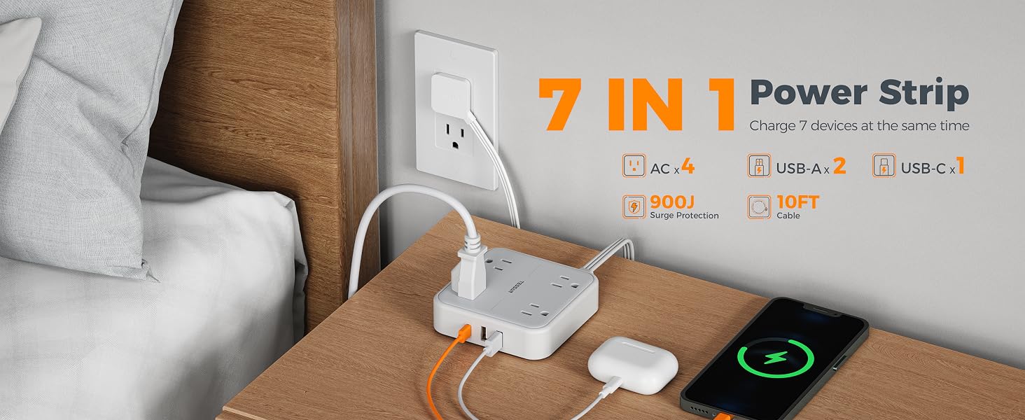 power strip 10 feet