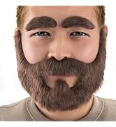 KICNIC Fake Mustaches and Self Adhesive Eyebrows for Adult, Nobleman Beards Novelty Costume Facia...