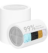 BBLIFE 2 Pack Shower Filter Replacement Cartridge, 99% Removal Chlorine, Heavy Metals, etc, Unive...