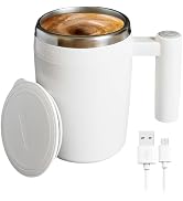 Carjuvel Self Stirring Mug-Automatic Magnetic Stirring Coffee Mug for Easy Mixing | USB Rechargea...