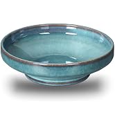 STE-CER Ceramic Fruit Bowl for Kitchen Counter,Decorative Pedestal Bowl for Table Countertop,Larg...
