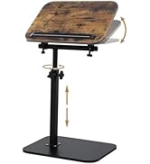 comfoyar C Shaped TV Tray for Couch, Adjustable Height Side Table with 360° Swivel 180° Flip for ...