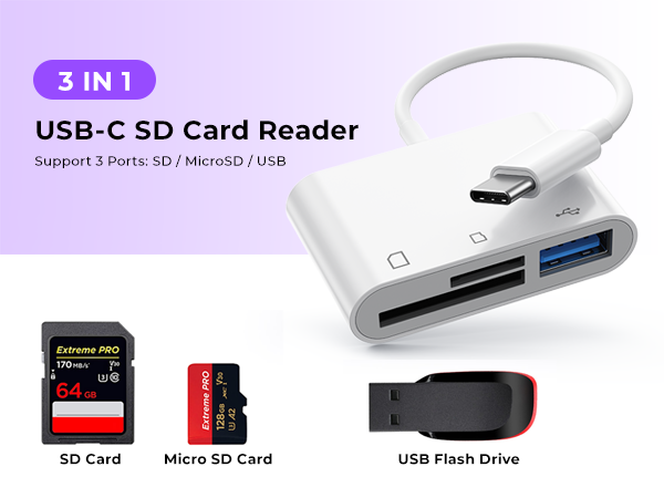 USB C to SD Card Reader