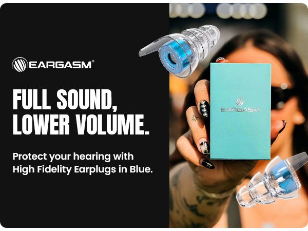 Eargasm High Fidelity Blue Earplugs