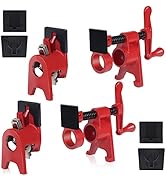 FASTORS Wood Clamps 2-Pack 3/4 Inch Pipe Clamps for Woodworking Heavy Duty with 2 Sets Pads, Inst...