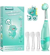 Papablic Toddler Sonic Electric Toothbrush for Ages 1-3 Years, Baby Electric Toothbrush with Cute...