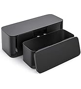 YECAYE 2 Pack Cable Management Box, Pet and Baby Proofing Cable Organizer Box, Large and Medium S...