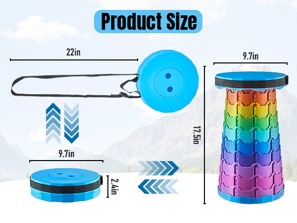 Upgraded Foldable Stool Thickened, Portable Collapsible Stool Retractable Stool for Fishing
