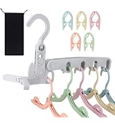 SIWUKEH 1Pcs Clothes Drying Rack Foldable and 10 Pcs Travel Hangers and 1pcs Organizer Bag,Foldab...