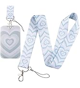 Beemorita Blue ID Badge Holder Lanyard for Keys Cute Aesthetic Key Lanyard for Women Girls Teache...