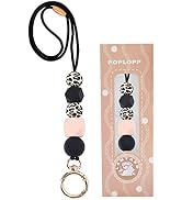 Teacher Lanyards for ID Badges and Keys, Cute Silicone Beaded Lanyard for Women Nurse Employees S...