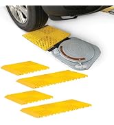 AutoSolo Alignment Ramps and Automotive Leveling Platforms 1 Inch Height for Low Profile Turn Pla...