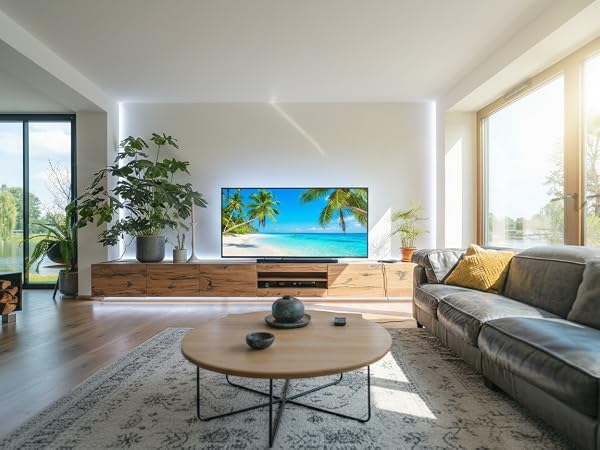 UVTaoYuan White Strip Light in TV background and living room lighting decoration application