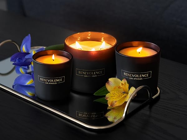 scented soy candles, jar candles for home scented, natural aromatherapy bathroom shelf decor aroma