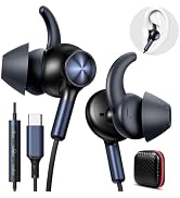 APETOO Wired Ear Buds Sports USB-C Headphones with Anti Fall/Hurt Wingtips, Hands-Free Call, Pure...