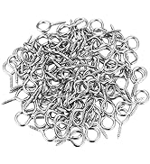 wugongshan 120 Pcs Eye Screws, Small Screw Eyes, Stainless Steel Screw Hooks Ring Screws, 0.67 in...