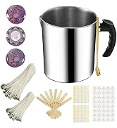 Phinicco Candle Wax Melter 1300ML Wax Melting Pot Candle Making Kit Candle Pouring Pot with 100pc...