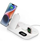 mooas All-Rounder 4 in 1 Fast Wireless Charging nightlight Clock, Wireless Charging Station with ...