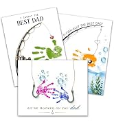 Fathers Days Crafts from Kids - Custom Handprint Set 3, Personalized Best Dad Ever Handprint Kit ...