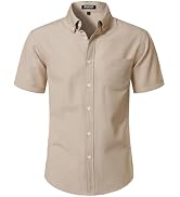 JEMITOP Men's Classic Lightweight Oxford Button Down Shirts Business Casual Slim Fit Short Sleeve...