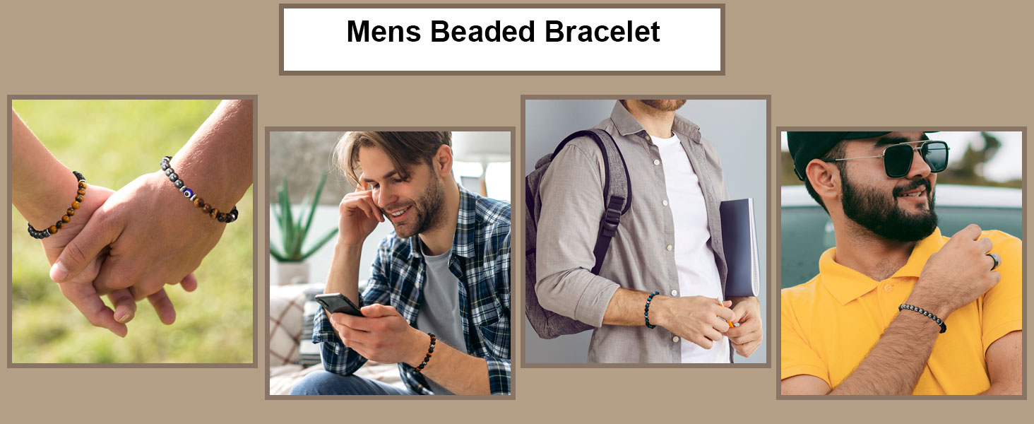 Mens Beaded Bracelet