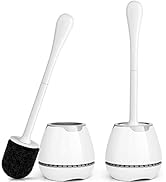 Toilet Brush 2 Pack, Toilet Bowl Brush with Ventilated Holder and Ergonomic Long Handle, Durable ...