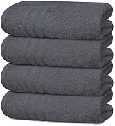 Tens Towels Pack of 4 Soft Bath Towels, 100% Cotton, 27 x 54 Inches, Lightweight & Quick-Dry, Ide...