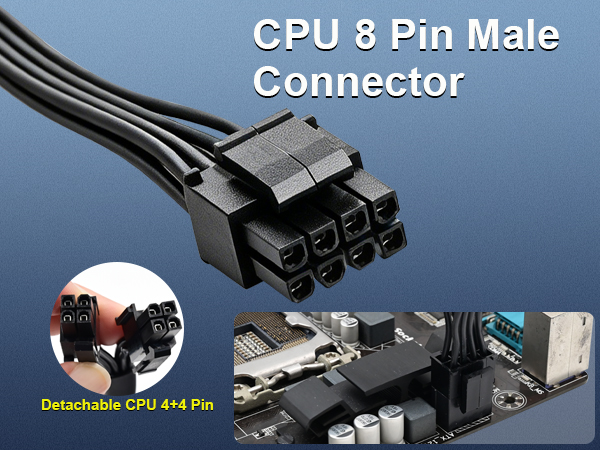 CPU 8(4+4) Pin Extension Power Adapter