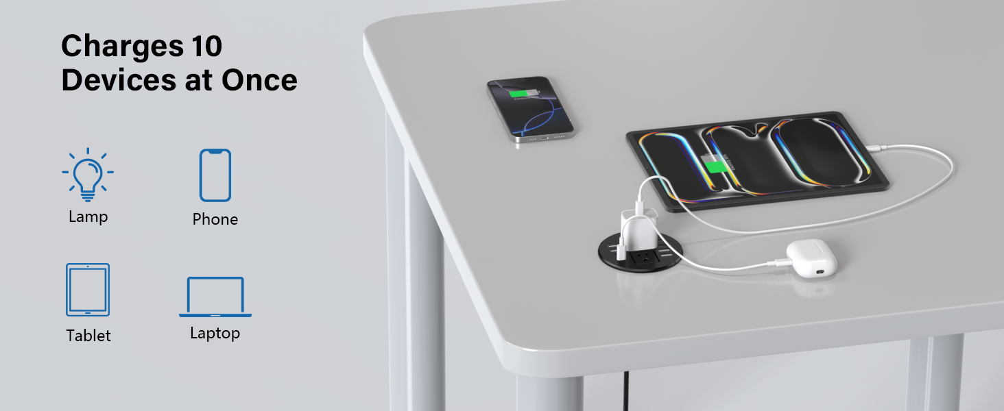 desktop power grommet usb c
