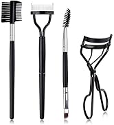 Eyelash Comb Brush Tools EBANKU 4pcs Eyebrow Brush Comb Eyelashes Curler Lash Separator Tool Doub...