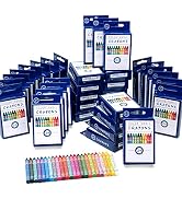Color Swell Bulk Crayon Packs - 36 Boxes of 24 Vibrant Colored Durable Bulk Crayons of Teacher Qu...
