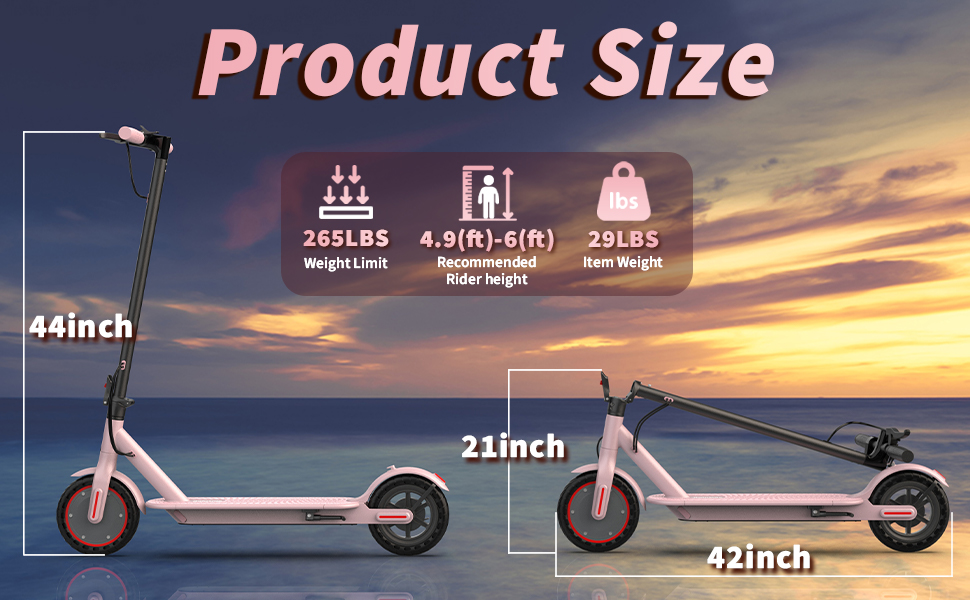 Pink electric scooter