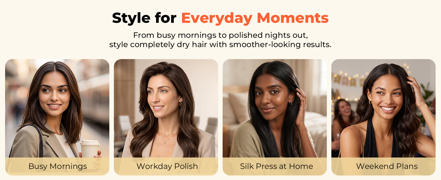 HITTIONA wide infrared hair straightener for everyday dry-hair styling