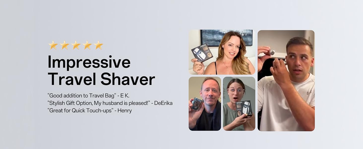 Impressive Travel Shaver Good addition to Travel Bag Stylish Gift Option, My husband is pleased!