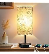 CINSARY Touch Control Bedside Lamp with 2 USB Ports, 3-Way Dimmable Table lamp for Bedroom, Night...