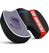 CushZone Seat Cushion - Memory Foam Office Chair Cushion for Sciatica, Tailbone & Back Pain Relie...