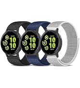 Nylon Compatible with Garmin Venu 3 Venu 2 Watch Band Venu 4 45mm, 22mm Adjustable Farbic Hook&Lo...