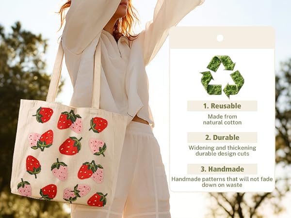 Miss Adola Embroidery Canvas Tote Bag for Women