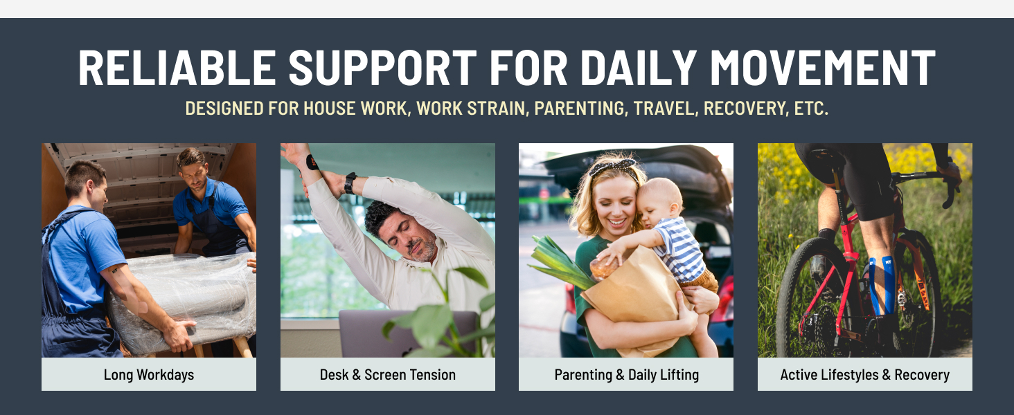 KT Tape - Reliable support for daily movement. Designed for daily pain management