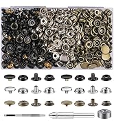 420 Pieces (105Sets) Leather Snap and Fastener Kit Tool 5/8 inch (15mm) Snap Button kit Snaps for...