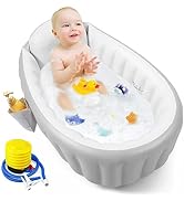 PandaEar Inflatable Baby Bathtub Toddler Tub for Shower, Collapsible Portable Bathtub for Kids, B...