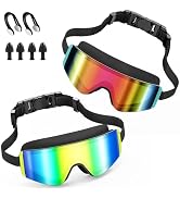 Aegend Kids Swim Goggles 2 Pack – Large Frame Anti Fog Soft Silicone Leak Proof UV Protection for...