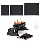 Ewen Small Medium Large Satin Drawstring Dustbags with Tags, 3 Pack Dustproof Travel Essentials O...