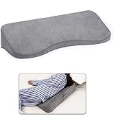tanyoo Long Wedge Pillow for After Surgery Curved Shaped Turning Wedge Pillow for Side Sleeping B...