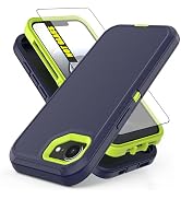 AWZHYDT for iPhone 17e/iPhone 16e Case | Heavy Duty Protective Case with Screen Protector [3 in 1...