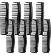 Gisdo 100 Pack Combs Individually Wrapped, Black (100), Plastic, Hair Comb, For Hotel, Airbnb, Sh...