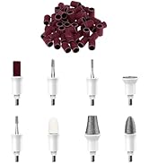 UTILYZE Replacement Nail Drill Bits and 50 Sanding Bands for PediLux Pro Professional Manicure an...