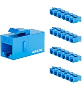 iwillink 10Gbps RJ45 Cat6A Keystone Coupler 25-Pack, Female to Female Cat6A Keystone Jack, UTP Ke...